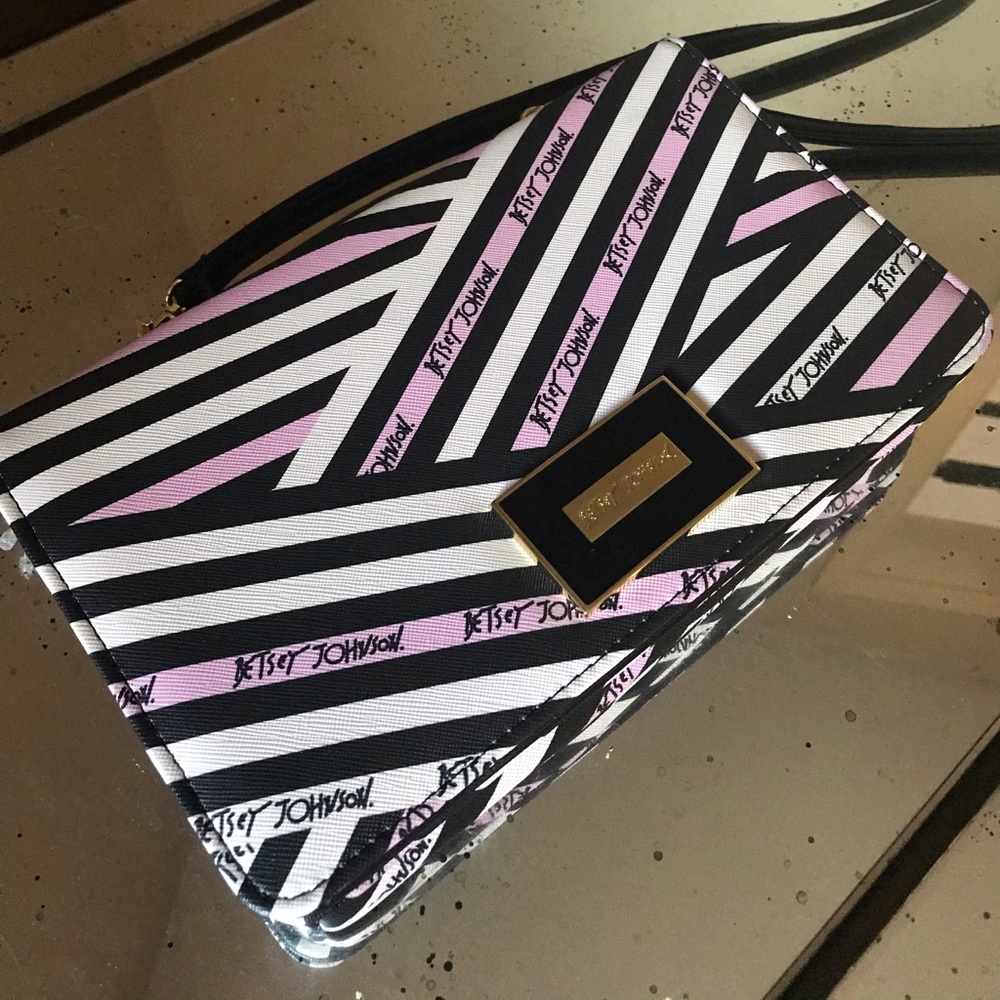 Pink, White & Black Cross body bag